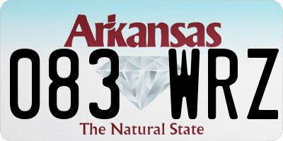 AR license plate 083WRZ