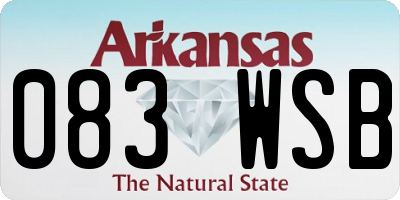 AR license plate 083WSB