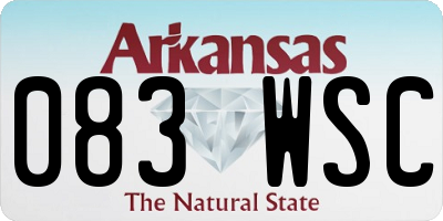 AR license plate 083WSC