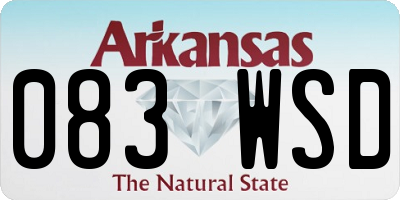 AR license plate 083WSD