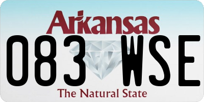 AR license plate 083WSE