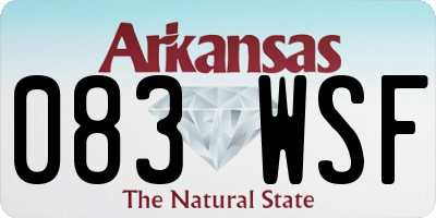 AR license plate 083WSF