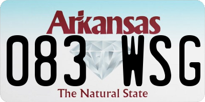 AR license plate 083WSG