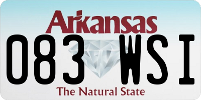 AR license plate 083WSI