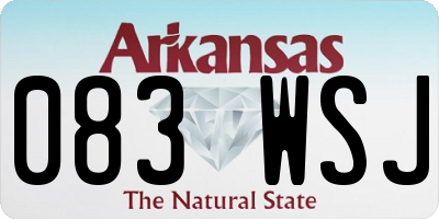 AR license plate 083WSJ