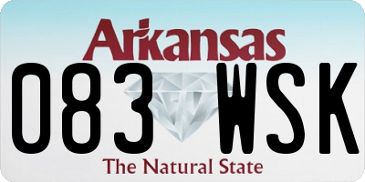 AR license plate 083WSK