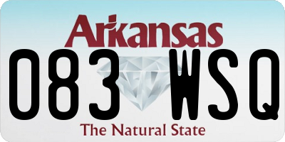 AR license plate 083WSQ