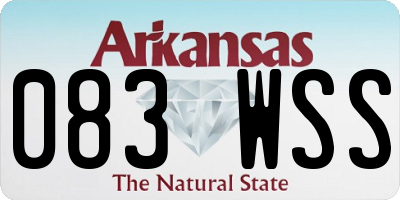 AR license plate 083WSS