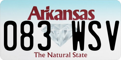AR license plate 083WSV