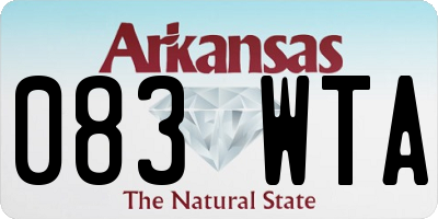 AR license plate 083WTA