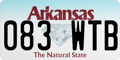 AR license plate 083WTB