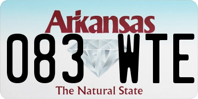 AR license plate 083WTE