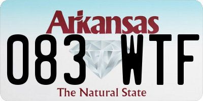 AR license plate 083WTF