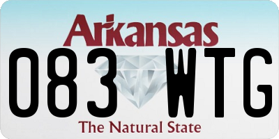 AR license plate 083WTG