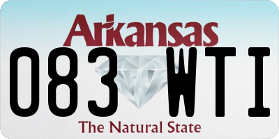 AR license plate 083WTI
