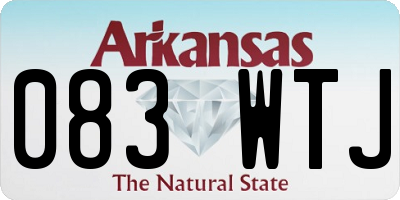 AR license plate 083WTJ