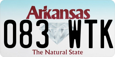 AR license plate 083WTK
