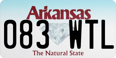 AR license plate 083WTL