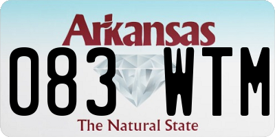 AR license plate 083WTM