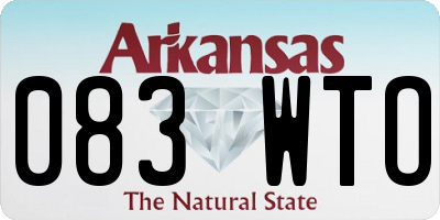 AR license plate 083WTO