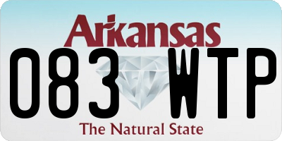 AR license plate 083WTP