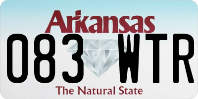 AR license plate 083WTR