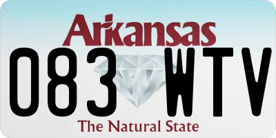 AR license plate 083WTV