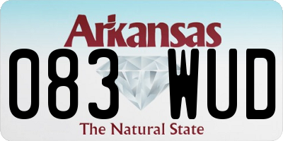 AR license plate 083WUD