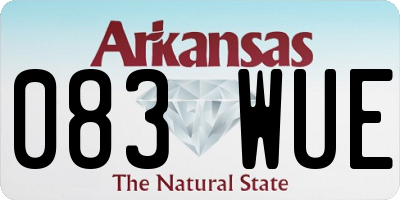 AR license plate 083WUE