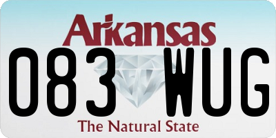 AR license plate 083WUG