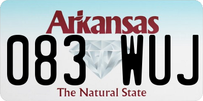 AR license plate 083WUJ