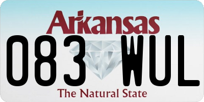 AR license plate 083WUL