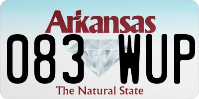 AR license plate 083WUP