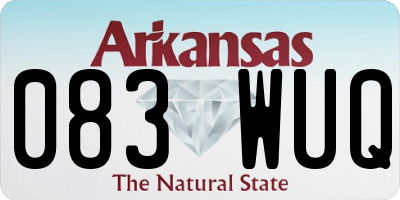 AR license plate 083WUQ