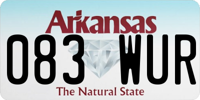 AR license plate 083WUR