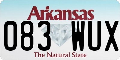 AR license plate 083WUX