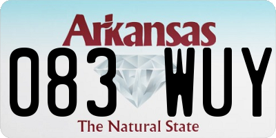 AR license plate 083WUY