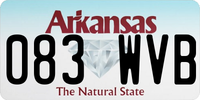 AR license plate 083WVB