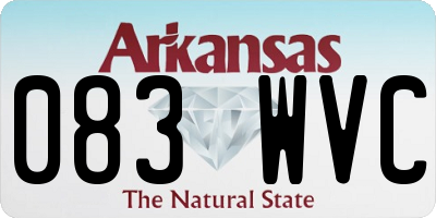AR license plate 083WVC