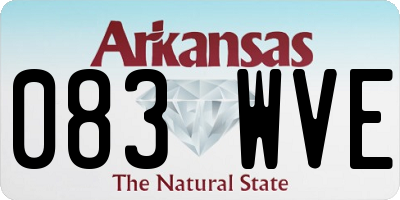 AR license plate 083WVE