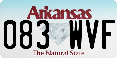 AR license plate 083WVF