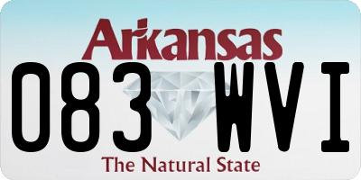 AR license plate 083WVI