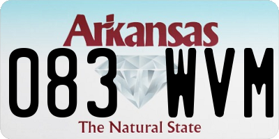 AR license plate 083WVM