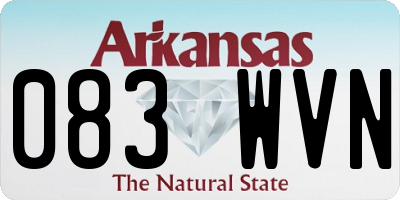 AR license plate 083WVN