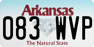 AR license plate 083WVP