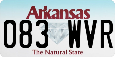AR license plate 083WVR