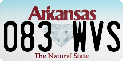 AR license plate 083WVS