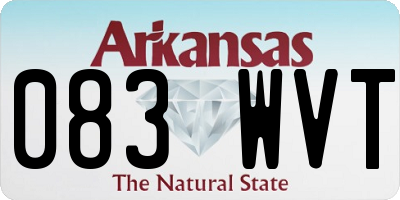 AR license plate 083WVT