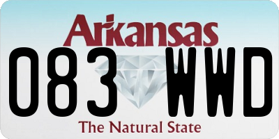 AR license plate 083WWD