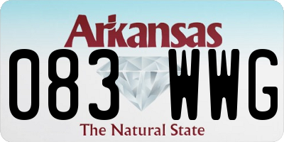 AR license plate 083WWG